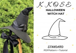 Witch Hat Sewing Pattern: Easy Halloween Costume (a4-a0-letter) (PDF Pattern) - Etsy
