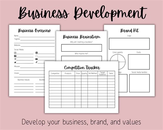 Printable Small Business Planner Home Business Inserts Side Hustle Business Binder Client Tracker & Organizer Business Bundle Shop Planner - Etsy