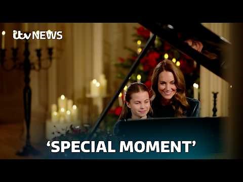 Kate and Princess Charlotte share special moment in piano duet opening carol concert | ITV News