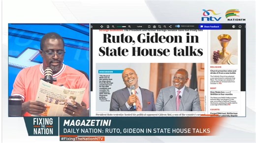 Ruto, Gideon in State House talks. #FixingTheNationNTV | NTV Kenya