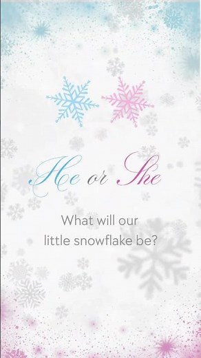 Winter Wonderland Gender Reveal Video Invitation #videoinvitation #urnotinvited