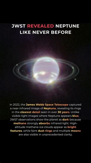 JWST Revealed Neptune Like Never Before #shorts