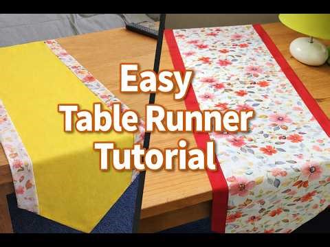 Easy Table Runner Sewing Tutorial | Beautiful Spring Table Decor