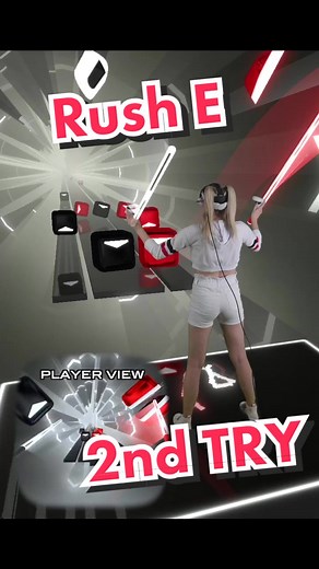 OK - 2nd TRY!😤 My next Rush E FAIL?!🤯 #beatsaber #niotastic #virtualreality #vr #mixedreality #trending #viral #rushe #foryou #fail #dontgiveup