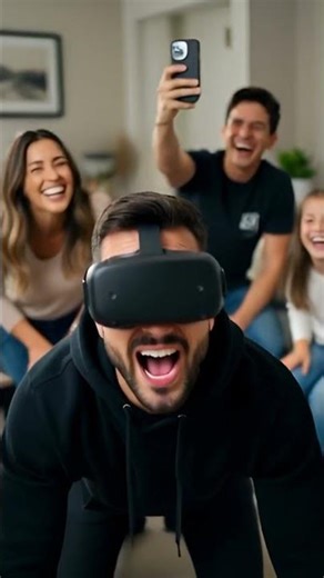 Dad Wasn't Ready For Virtual Reality 😂