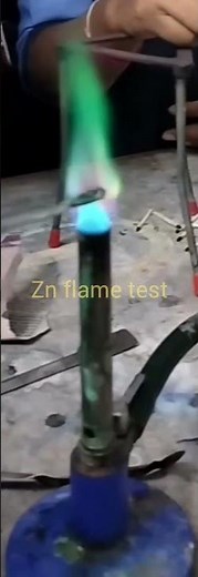 Zinc flame test // Green flashes