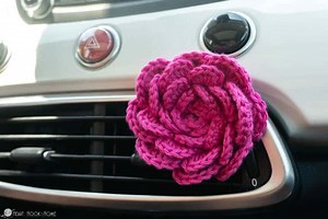 Car Vent Clip Flower Crochet Pattern