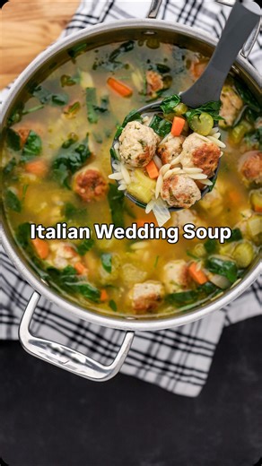 ITALIAN WEDDING SOUP Guys, I’m in a committed relationship with this one!! 💖💍 ✨Savory mini meatballs ✨Tender greens ✨Soul-warming broth ✨Pasta (obv) True love in a bowl… in sickness and in health. 🫶💁🏻‍♀️ Comment SOUP for the recipe! Or find it on my site (link in bio) and follow for more yummy recipes ➡️ @joybauer https://joybauer.com/healthy-recipes/one-pot-italian-wedding-soup/ #soup #healthy #recipe #healthyrecipe #italianweddingsoup | Joy Bauer