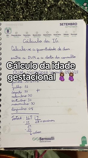 Calculo da idade gestacional, de quantas semanas a gestanre está? #enfermagem #enfermeiratiktok #enfermeira #gravidez