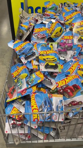 Hot Wheels Toy Car Display with Discounts in Retail Store