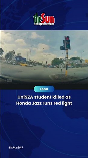 UniSZA student killed as Honda Jazz runs red light