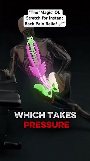 "The 'Magic' QL Stretch for Instant Back Pain Relief 🦴"