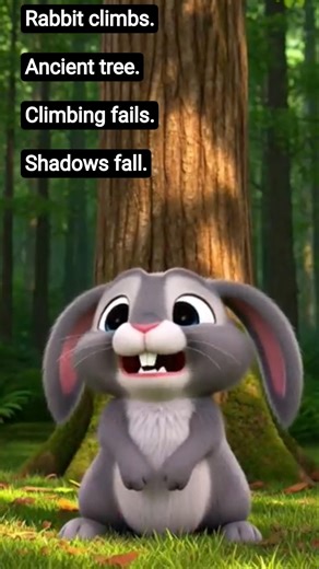 Rabbit Climbing Fail: Creepy Tree Mystery | #shorts #shortfeeds #horror #scarycartoo #animation