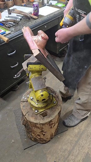 Just do this over and over. The process is ise to create art is long and drawn out. Im exploring what I can create with a single piece of metal. So far the results have been pretty wild. When I started this stuff I only dreamed of creating the relief I can achieve now. I am thankful to be able to pursue this passion. Thank you all for watching. . . . . . #handmade #copper #art #montanaartist #repousse #imakewithmyhands #raisedvessel #silversmithing #chasingandrepousse #craft #coppersmith #copper