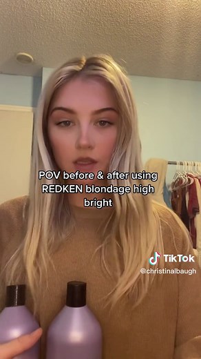 POV Before & After Using Redken Blondage High Bright