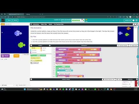 Code.org - CS Discoveries - Unit 3: Interactive Animations & Games: Lesson 13: Level 7
