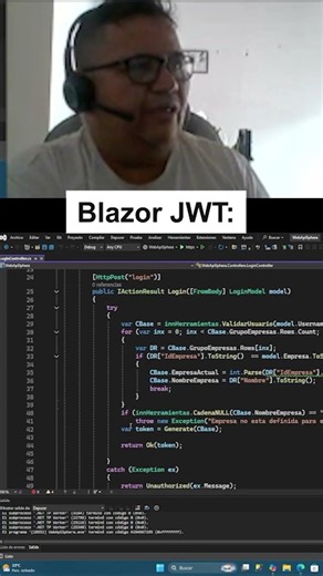 Autenticación con JSON Web Tokens #blazor #microsoft #css #windows #codigolimpio #tecnologia