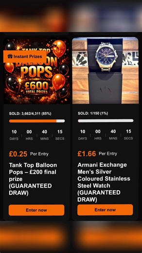 Guaranteed draws in 10 days time and 4 of them are massively undersold, you've got to be in it to win it #ttc #competition #guaranteeddraw #prizes