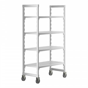 Cambro CPHU214275V4480 Camshelving® Premium High Density Mobile Shelving Unit with 4 Vented Shelves - 21" x 42" x 75"