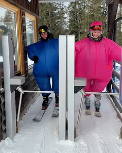 I NEED to go skiing in these inflatable suits 😂🎿 | LADbible