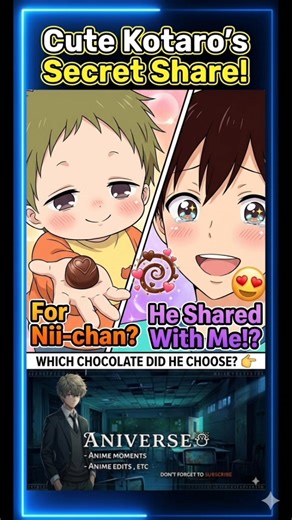 Kotaro Shares Chocolate With Nii-chan #schoolbabysitters #anime #shorts