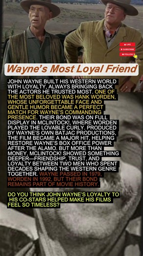 John Wayne Never Forgot Hank ❤️ #johnwayne #hankworden #westernlegend