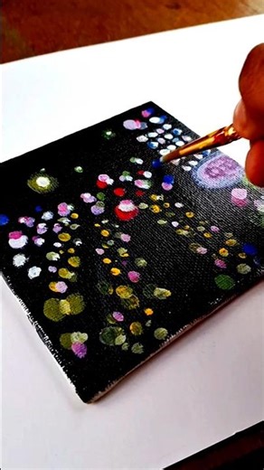 Easy Blurry City Painting | Acrylic Cityscape Art 🌆✨#Shorts