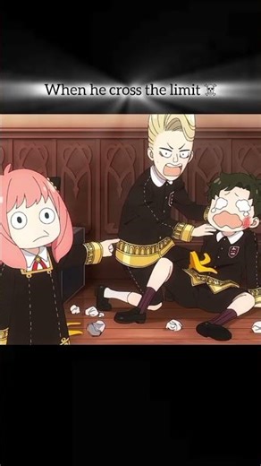 Anya punch damian //when he cross the Limit ☠️#spyxfamily #anya #anyaforger #attitude #damian#anime