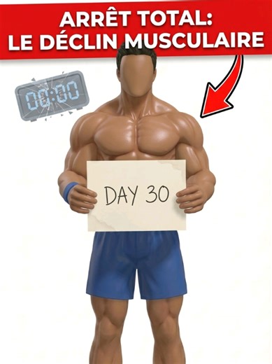 30 jours sans musculation : force en chute, cardio qui s’effondre et muscles qui disparaissent plus vite que tu ne le crois. #musculation #fitness #force #entrainement #motivation 💪