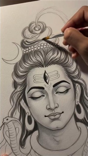 Watch This Beautiful Shiva Drawing! 🕉️🎨 #mahadev