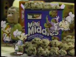 1990 Keebler Mini Middles "Bite sized cookies" TV Commercial
