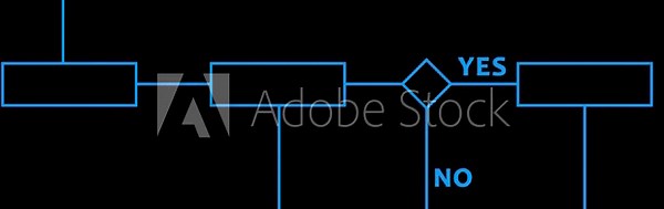 Animated structure, decision tree block diagram, analysis scheme, logic, algorithm, flow chart self drawing animation.