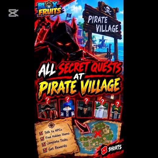 How to Complete ALL Pirate Village Secret Quests in Blox Fruits! 🏴‍☠️🔥 (Full Guide)