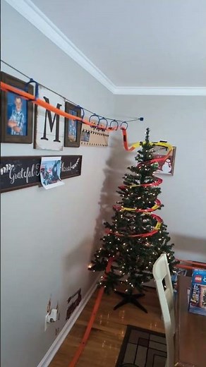 Hot Wheels Christmas tree track 2024! Our biggest one yet.