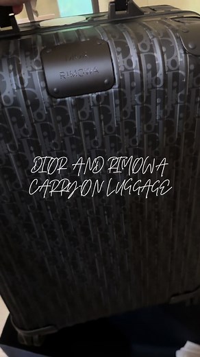 Luxury Black Dior and Rimowa Carry-On Luggage Showcase