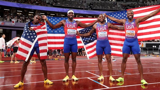 US men's 4x100 team reviews exchanges after silver