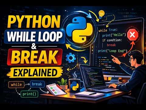 Python While Loop & Break Statement Explained with Example | Python Tutorial for Beginners