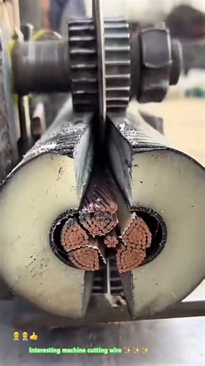 Interesting round knife cutting electric wire for pure copper ⚡️⚙️