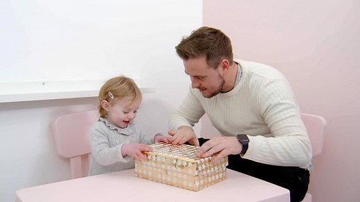 How to make a tap tap box: Activity for toddlers
