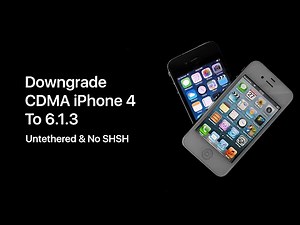 How To Downgrade CDMA iPhone 4 to iOS 6