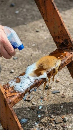 Rusted Metal Ladder Rung Cleaning 🪜 | Satisfying Rust Removal Transformation