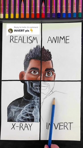 Complete Inverted Side Drawing | Netflix Inspired Art with ASMR Effect