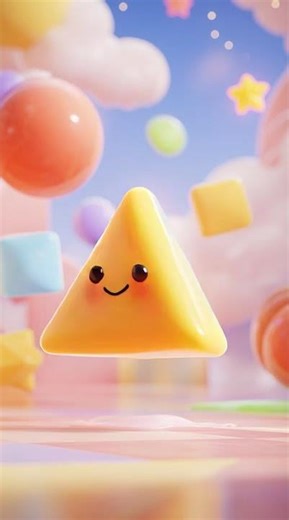 Colorful Clay Triangle Animation for Kids | Fun Learning Shapes