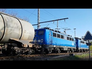 Freight trains: Old class 140 in double traction of the Pressnitztalbahn in Emmerthal