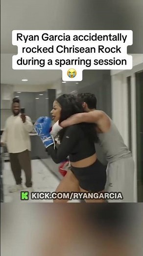 ryan garcia rocks chrisean rock in sparring session