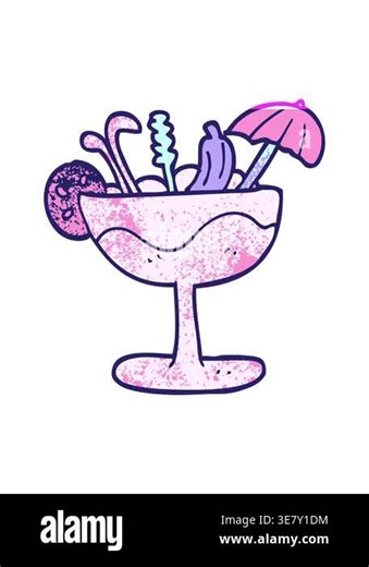 power up animation of cartoon cocktail design Stock Video Footage - Alamy