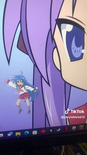 KONATA DESKTOP DANCE !! i luv lucky star #fyp #foryoupage #konataizumi #luckystar #viral
