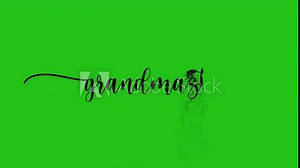 Grandmaster Animation Text with dust sprinkle particle effect on green screen . Animated Grandmaster Handwritten , 4K Footage video.