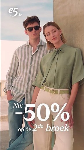 Now: -50% on the 2nd pair of trousers