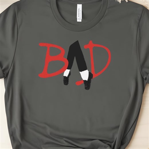 Michael Jackson Bad T-shirt, MJ Moonwalk Legs Graphic Tee, King of Pop Retro Dance - Etsy